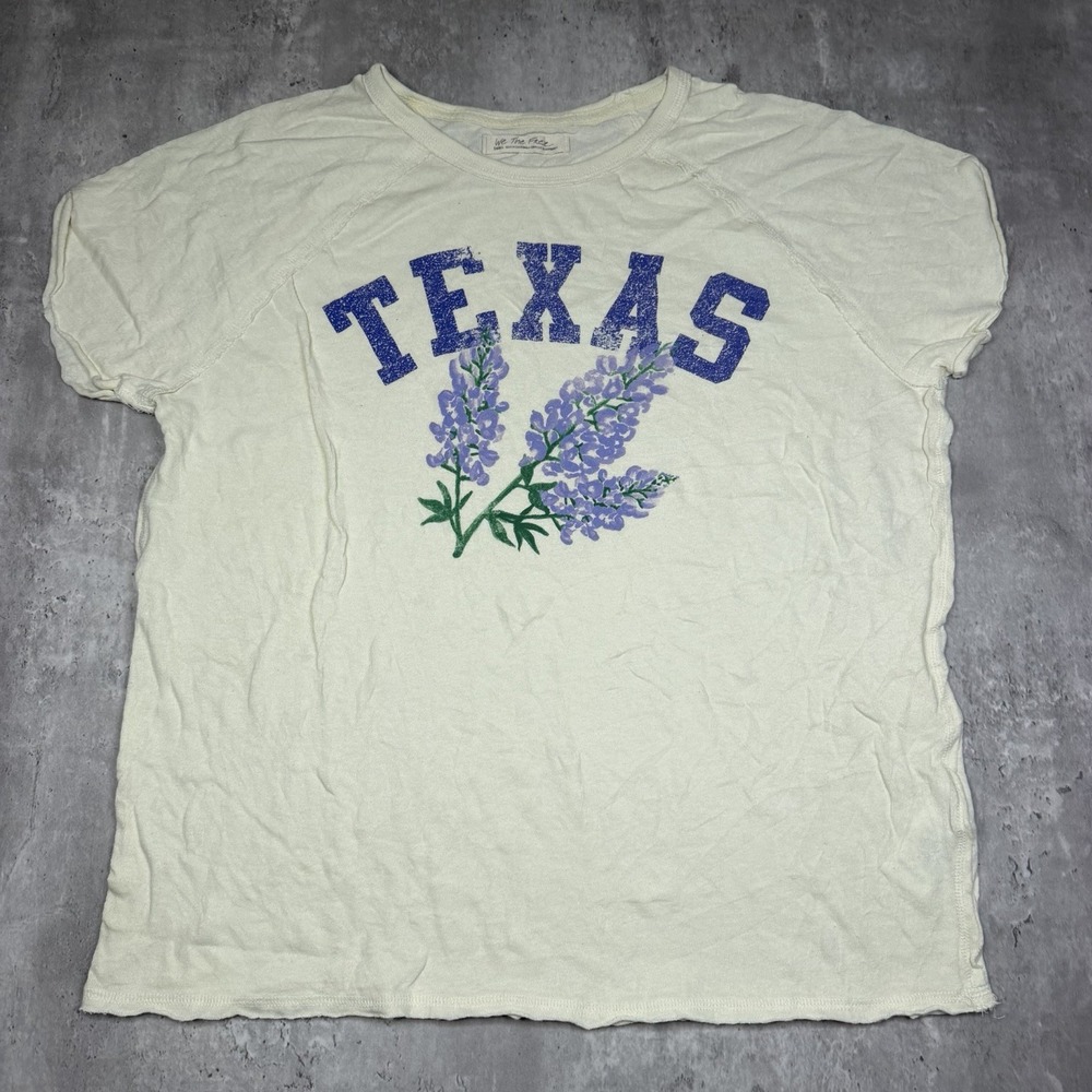 We The Free Women’s Small Cream Texas State Flower Short Sleeve Graphic Tee